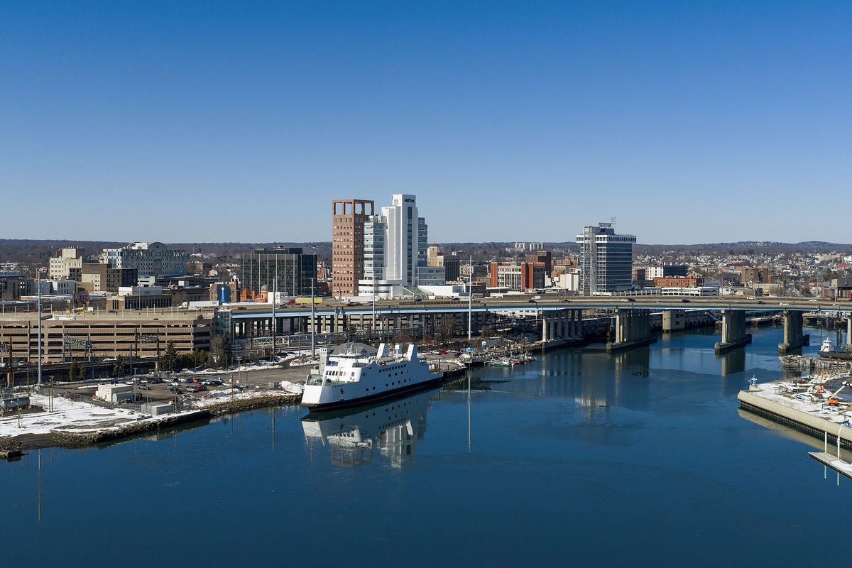 Bridgeport, Connecticut downtown skyline.