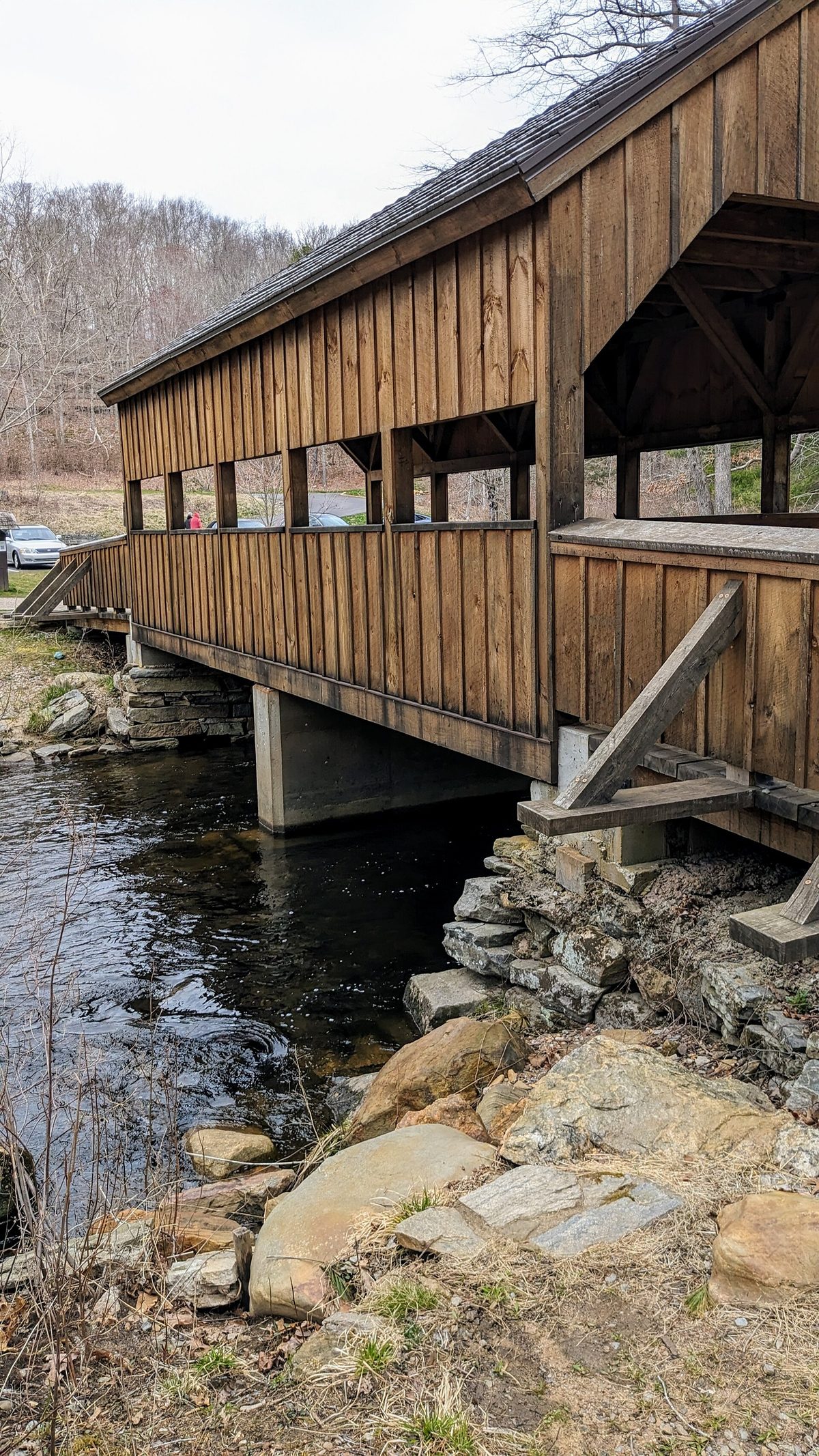 A historic covered bridge in Connecticut.