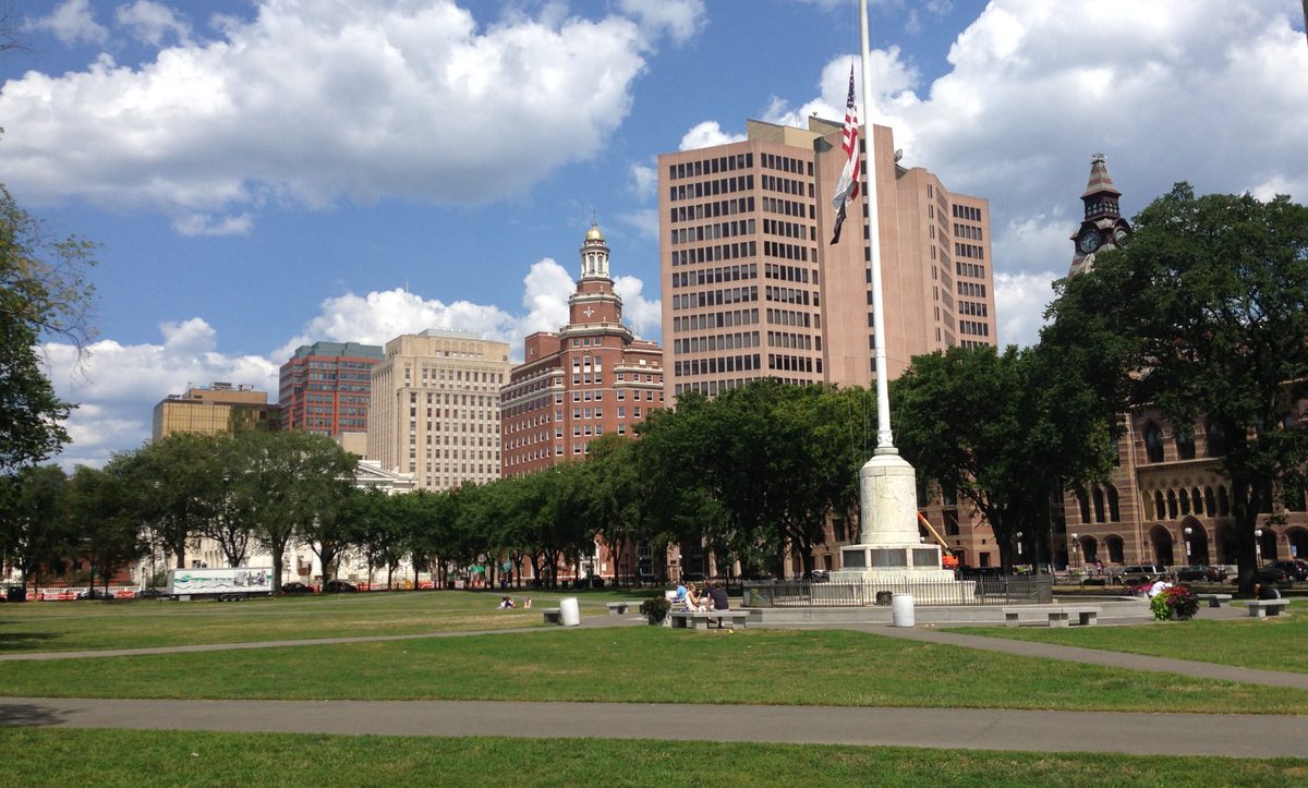 Downtown New Haven, Connecticut.